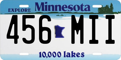 MN license plate 456MII