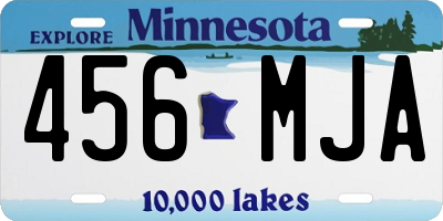 MN license plate 456MJA