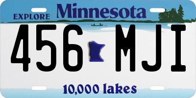 MN license plate 456MJI