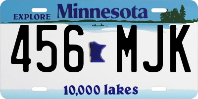 MN license plate 456MJK