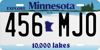 MN license plate 456MJO