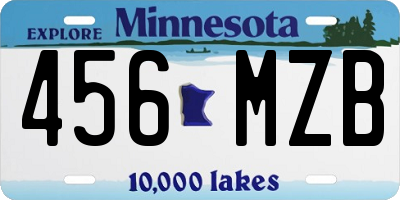 MN license plate 456MZB
