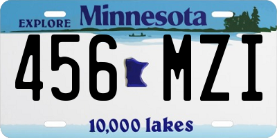 MN license plate 456MZI