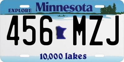 MN license plate 456MZJ