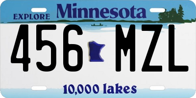 MN license plate 456MZL