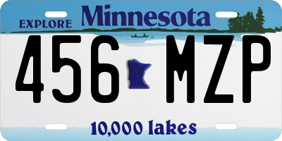 MN license plate 456MZP