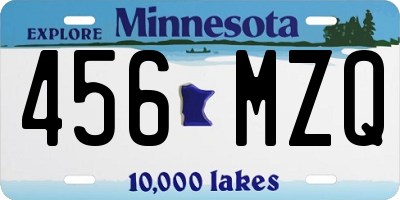 MN license plate 456MZQ
