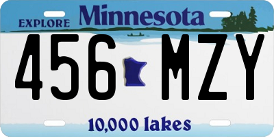 MN license plate 456MZY