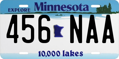 MN license plate 456NAA
