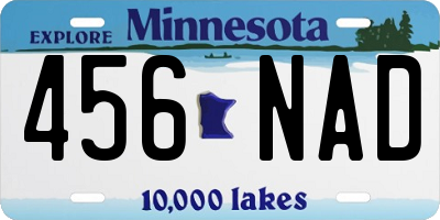 MN license plate 456NAD