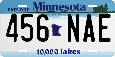 MN license plate 456NAE