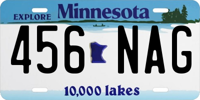 MN license plate 456NAG