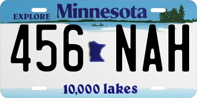 MN license plate 456NAH