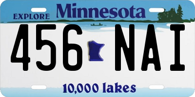 MN license plate 456NAI