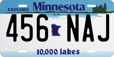 MN license plate 456NAJ