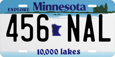 MN license plate 456NAL