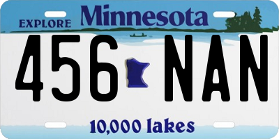 MN license plate 456NAN