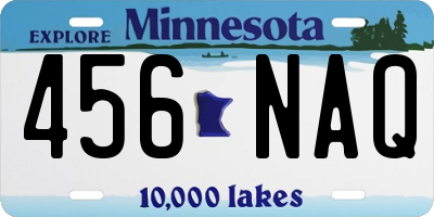 MN license plate 456NAQ