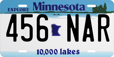 MN license plate 456NAR