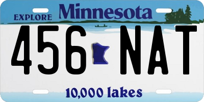 MN license plate 456NAT