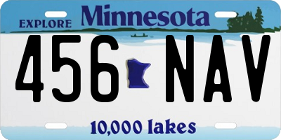 MN license plate 456NAV