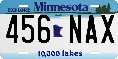 MN license plate 456NAX