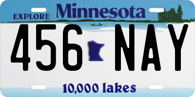 MN license plate 456NAY