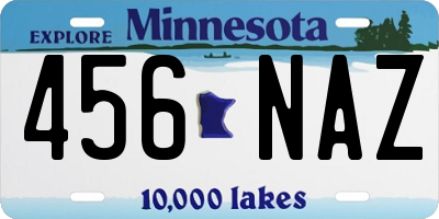 MN license plate 456NAZ