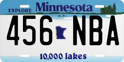 MN license plate 456NBA
