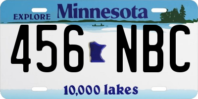 MN license plate 456NBC