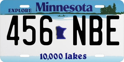 MN license plate 456NBE