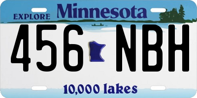 MN license plate 456NBH