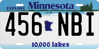 MN license plate 456NBI