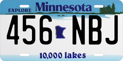 MN license plate 456NBJ