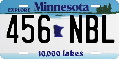 MN license plate 456NBL