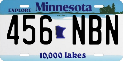 MN license plate 456NBN