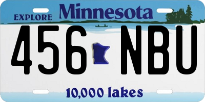 MN license plate 456NBU