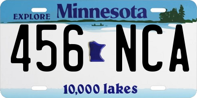 MN license plate 456NCA
