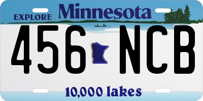 MN license plate 456NCB