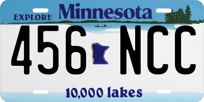 MN license plate 456NCC