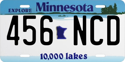 MN license plate 456NCD