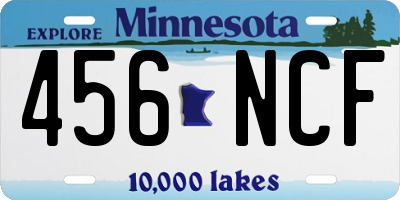MN license plate 456NCF