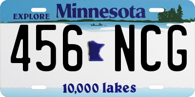 MN license plate 456NCG