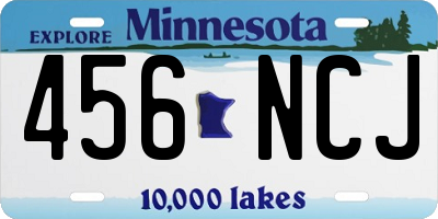MN license plate 456NCJ