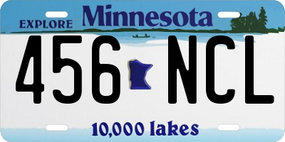 MN license plate 456NCL