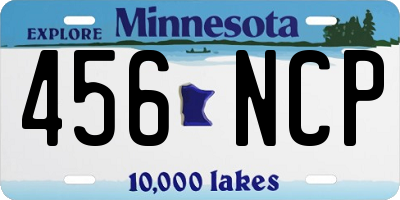 MN license plate 456NCP