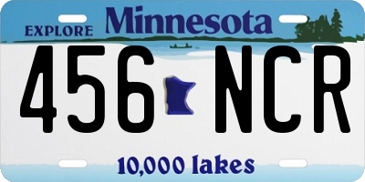 MN license plate 456NCR