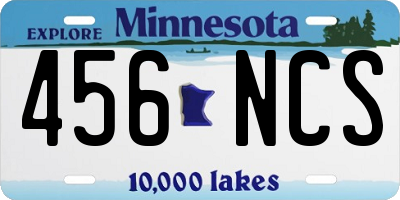 MN license plate 456NCS