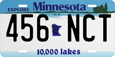 MN license plate 456NCT
