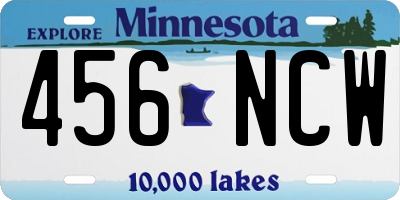 MN license plate 456NCW